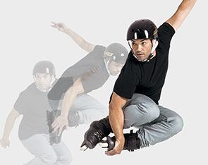 Action sports athlete man